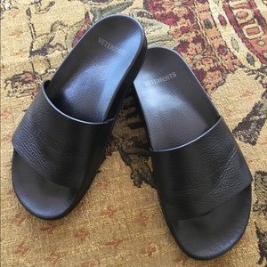 Vetements  leather slides unworn.